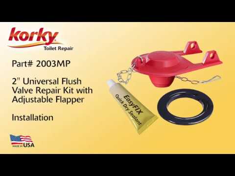 How to Repair Toilet Flapper and Flush Valve by Korky - 2003MP