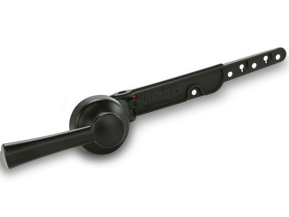 matte black simple style toilet handle and lever