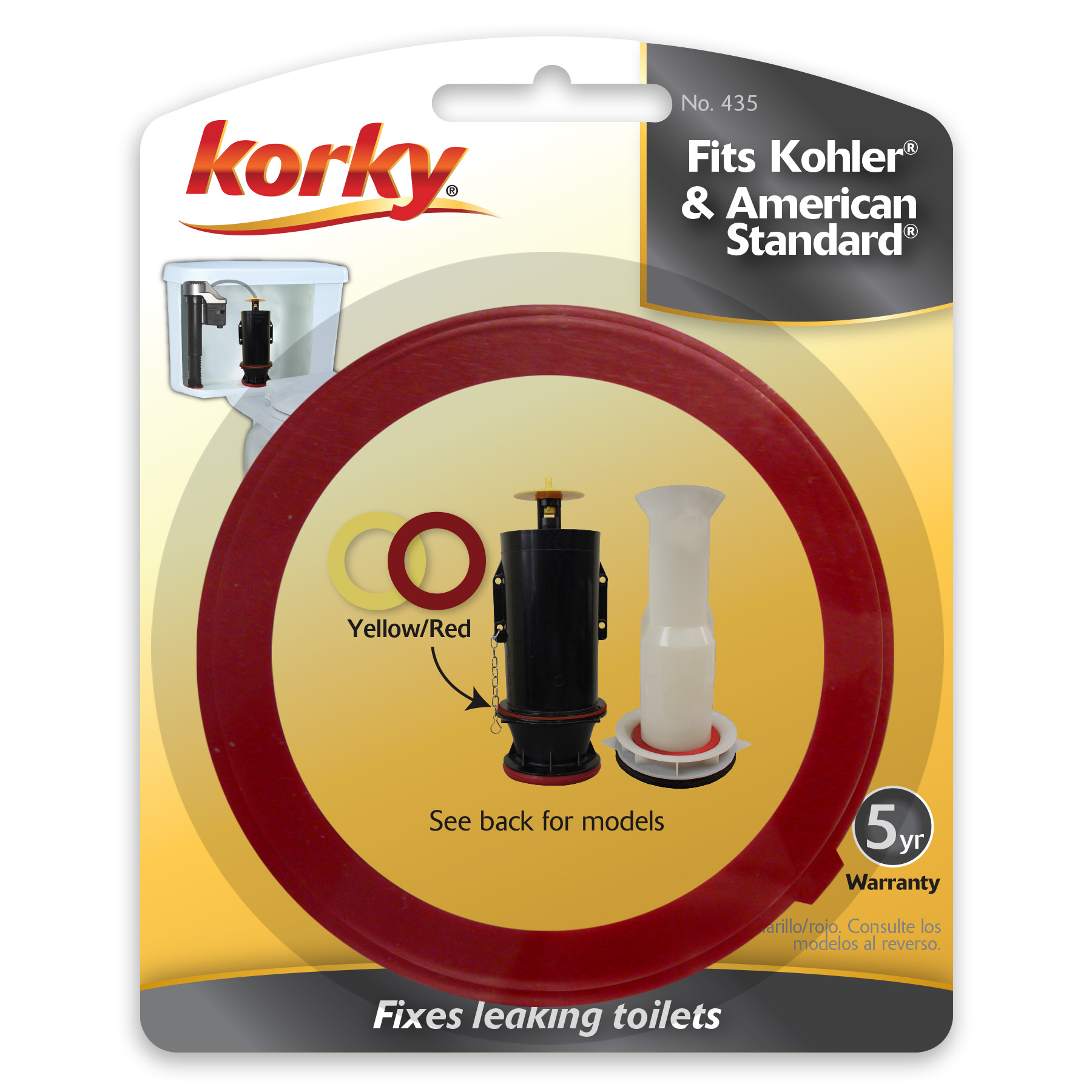 fits kohler and american standard flush valve seal kit in packaging