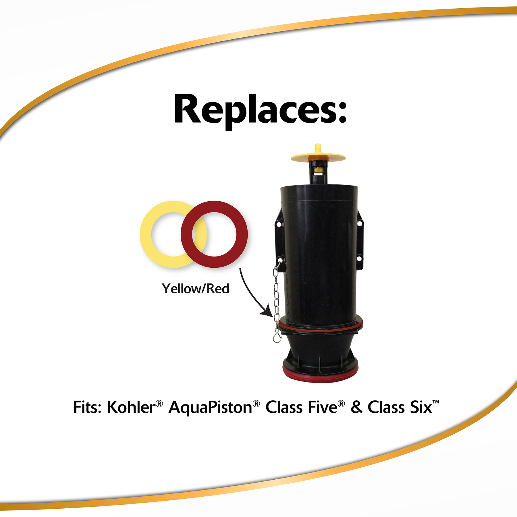 replaces kohler class five and class six flush tower models