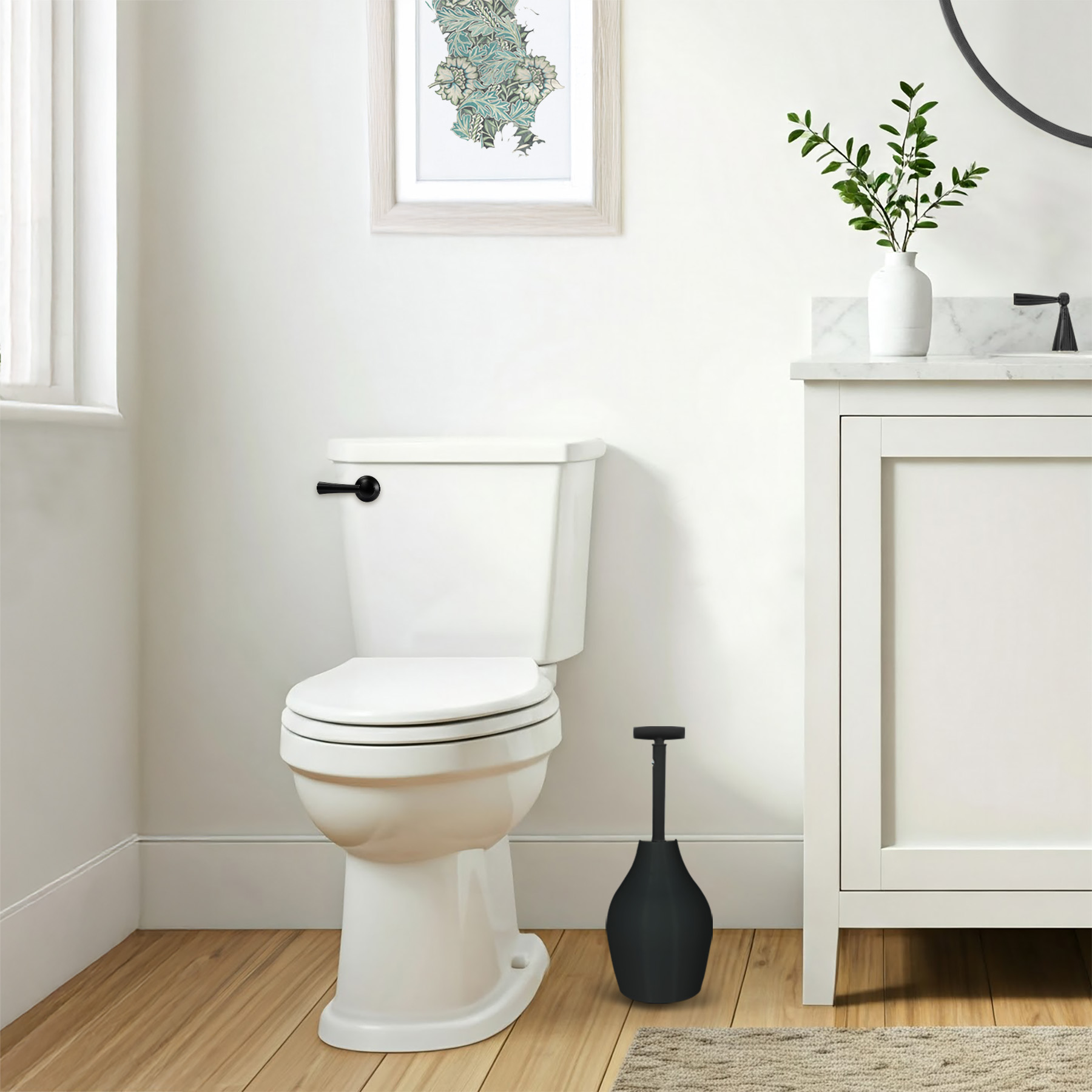 black beehive max hideaway toilet plunger lifestyle