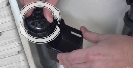 reinstall fill valve cap