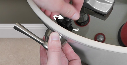 tightening the mounting nut